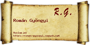 Román Gyöngyi névjegykártya