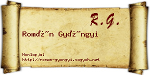 Román Gyöngyi névjegykártya