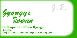 gyongyi roman business card